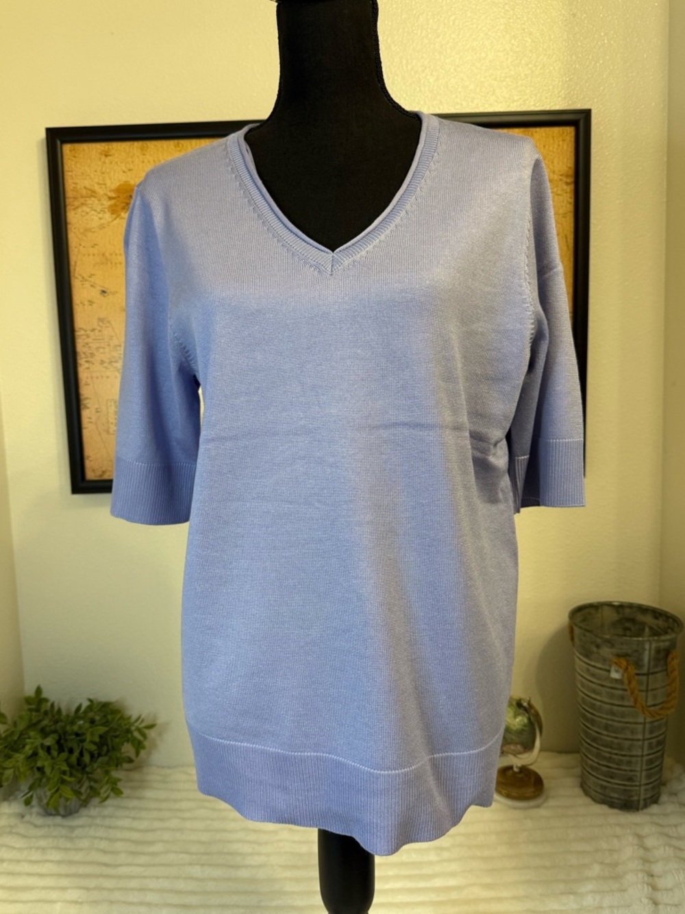 Melissa Paige v neck short sleeve sweater size xl